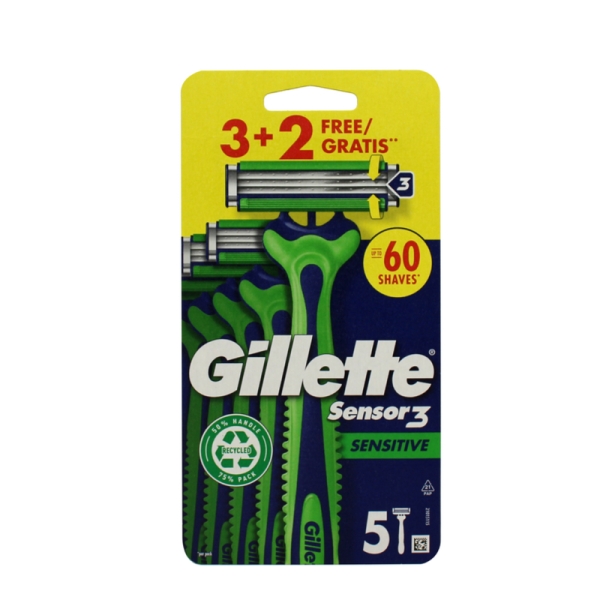 GILLETTE ΞΥΡ. ΜΗΧΑΝΗ SENSOR 3 SENS 3+2 ΔΩΡΟ